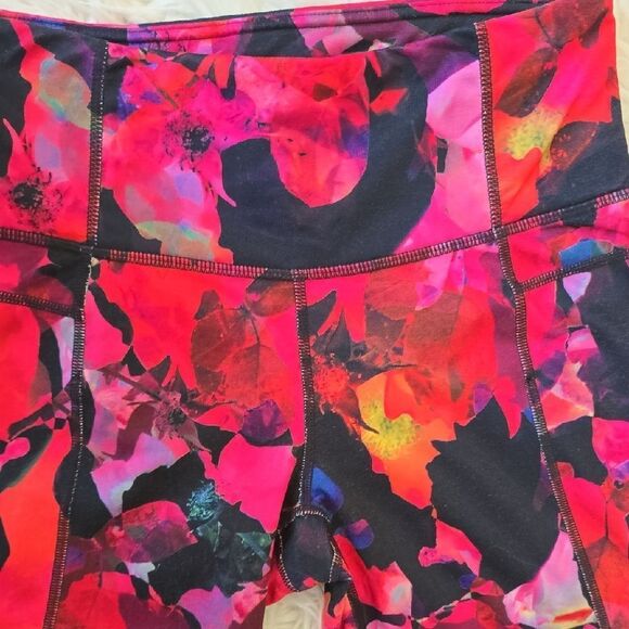 Athleta Pink and Black Abstract Leggings - Picture 5 of 7